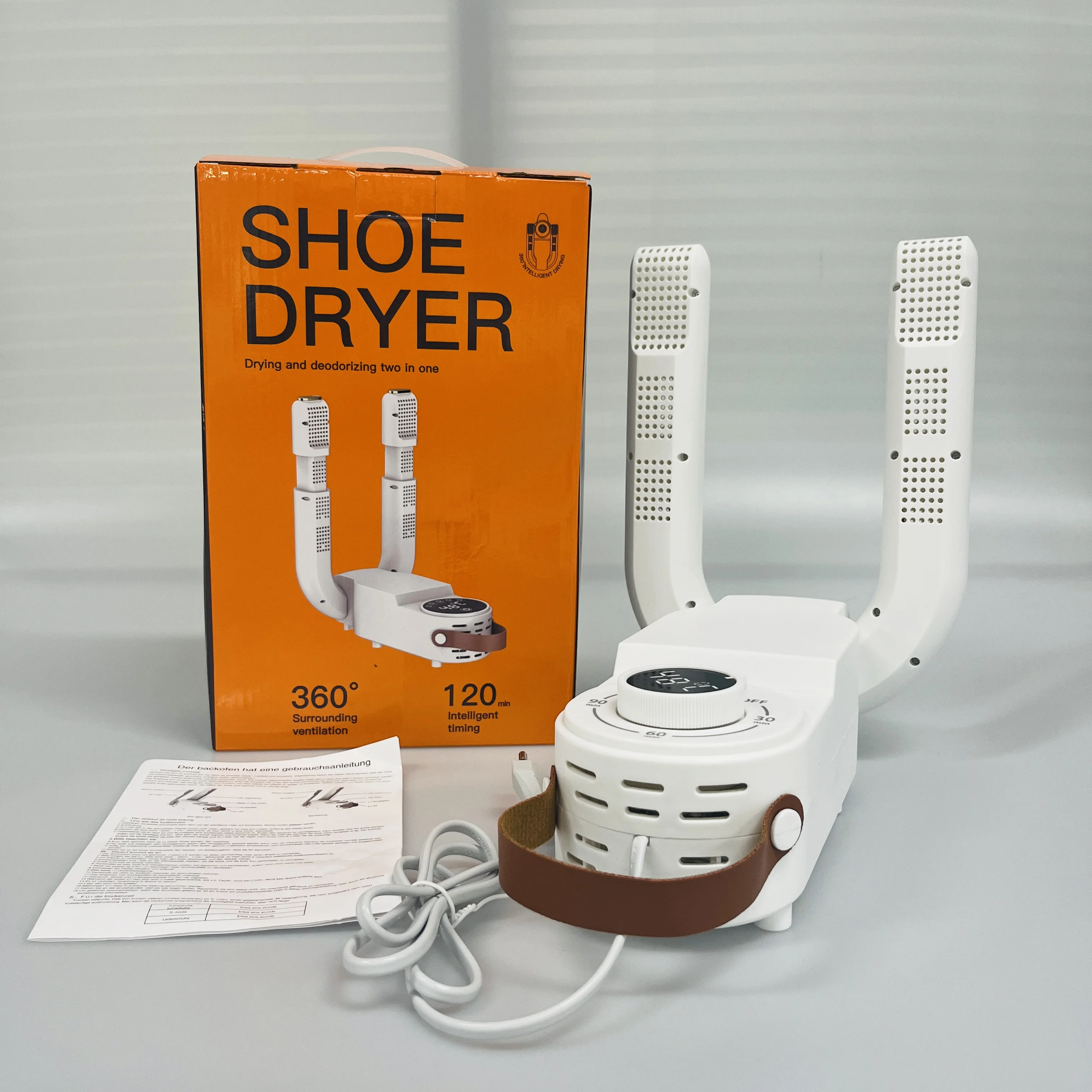 Compact Portable Boot Dryer with Intelligent Timing Easy Use for Home and Travel Shoe Sterilization