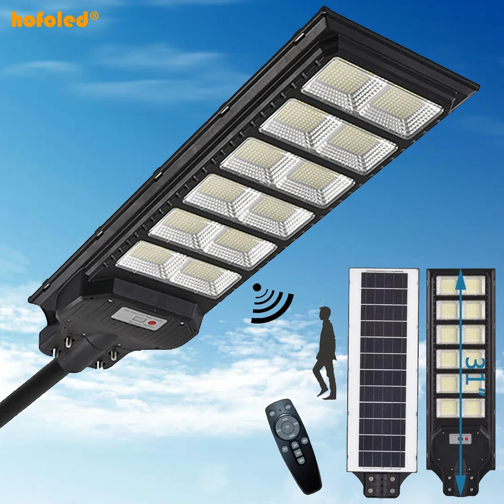 1200w Solar Panel Integrated Road Industrial Outdoor Lamp Color Changing Energy Solar Power Street Light