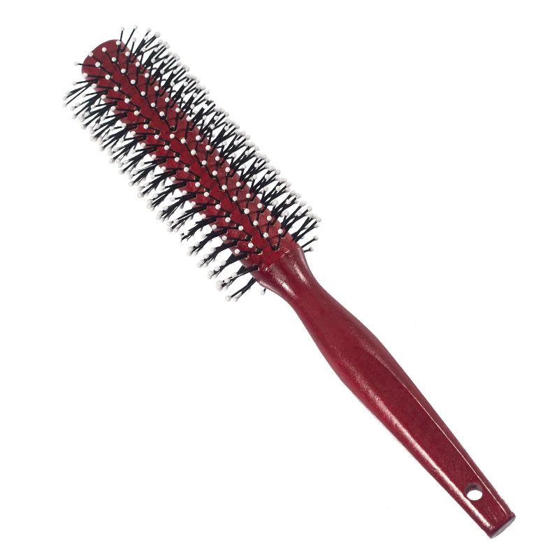 2021 new design professional round hair brush wooden