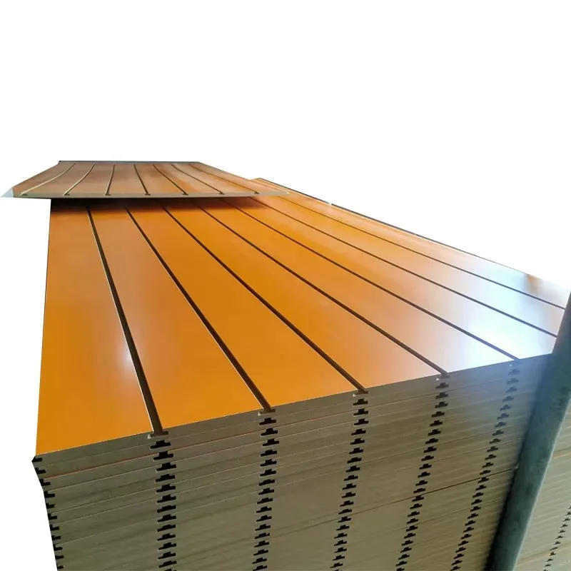 Grooved Slotted MDF Aluminum Panels Slat Wall Decorative Slatwall For Store Display
