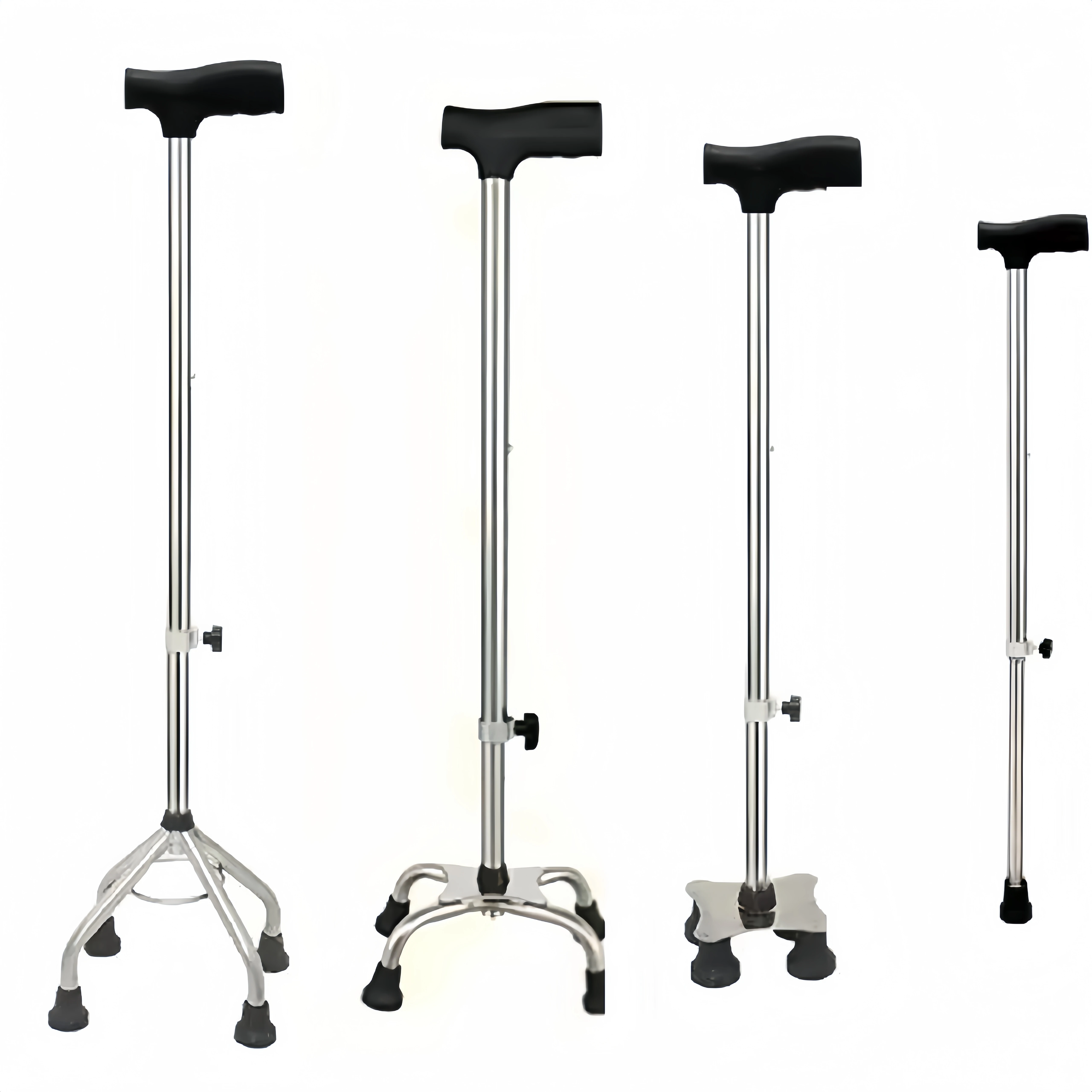 Medical Furniture Adjustable Folding Walking Canes Stainless Steel Foldable