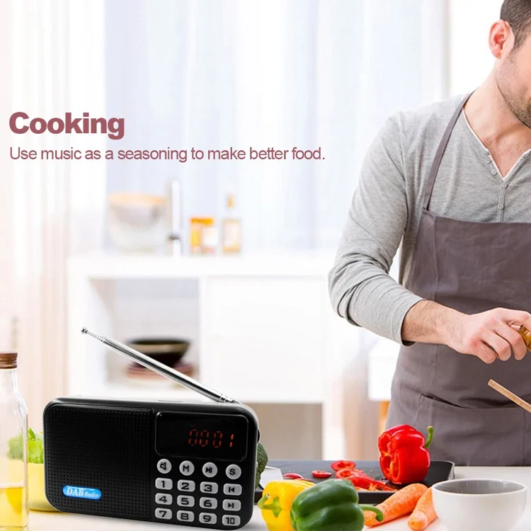 Good Quality Portable DAB FM Small Pocket Digital Mini Radio with Bt Speaker, U Disk, St Card MP3 Play