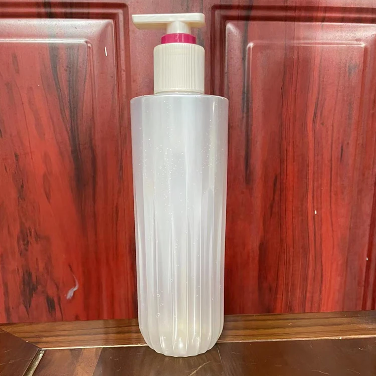 750ml empty refillable lotion  bottle  white pet  with  pump for  shampoo cosmetic  travel  package