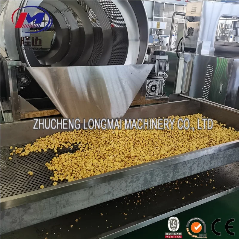 Industrial Automatic Caramel Flavored Popcorn Maker  Popcorn Making Machine Pop Corn Continuous Production Line