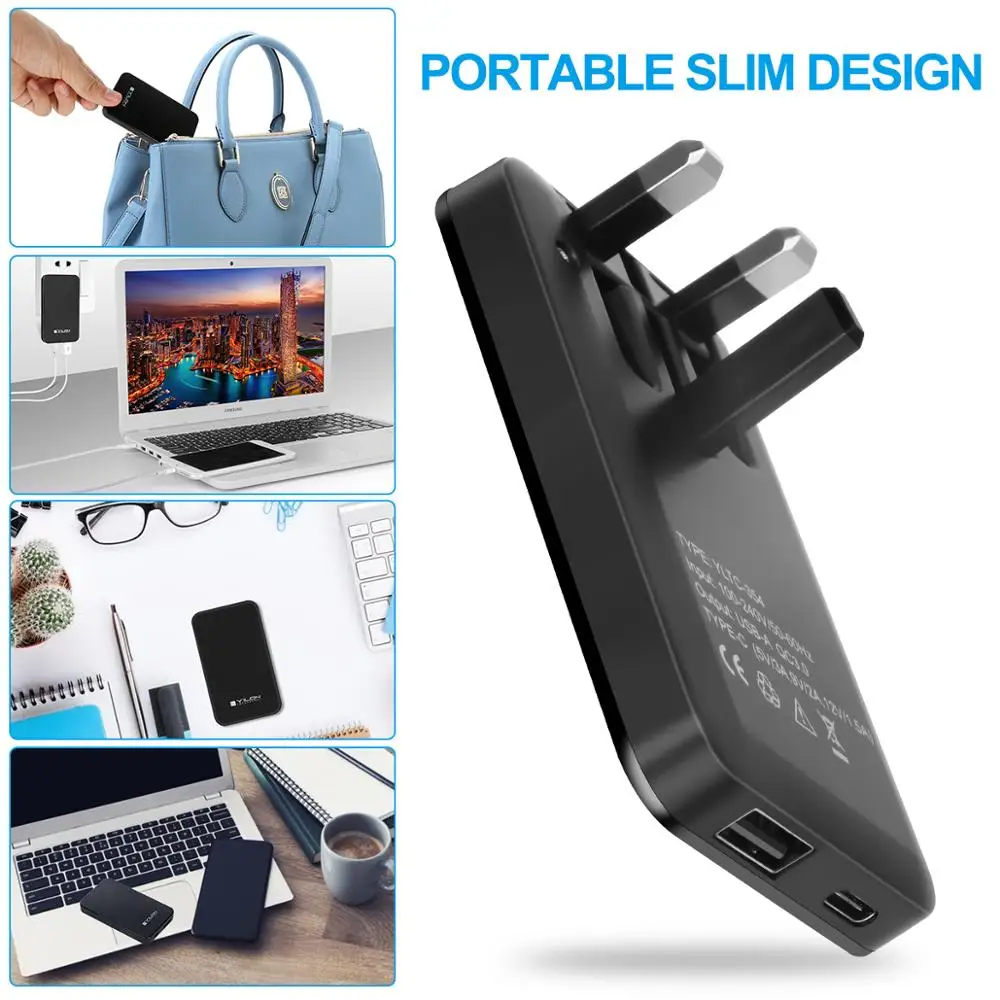 Wholesale usb adapter charger dual flat slim portable fast charger uk travel adaptor extension multi plug foldable uk plug
