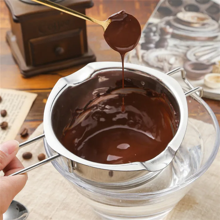 Stainless metal heat - resistant chocolate cake tools melting cheese pot for wholesale