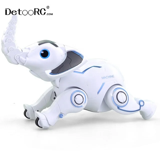 Detoo 2020 new toys singing and dancing programming radio control toy elephant smart electric toy for child