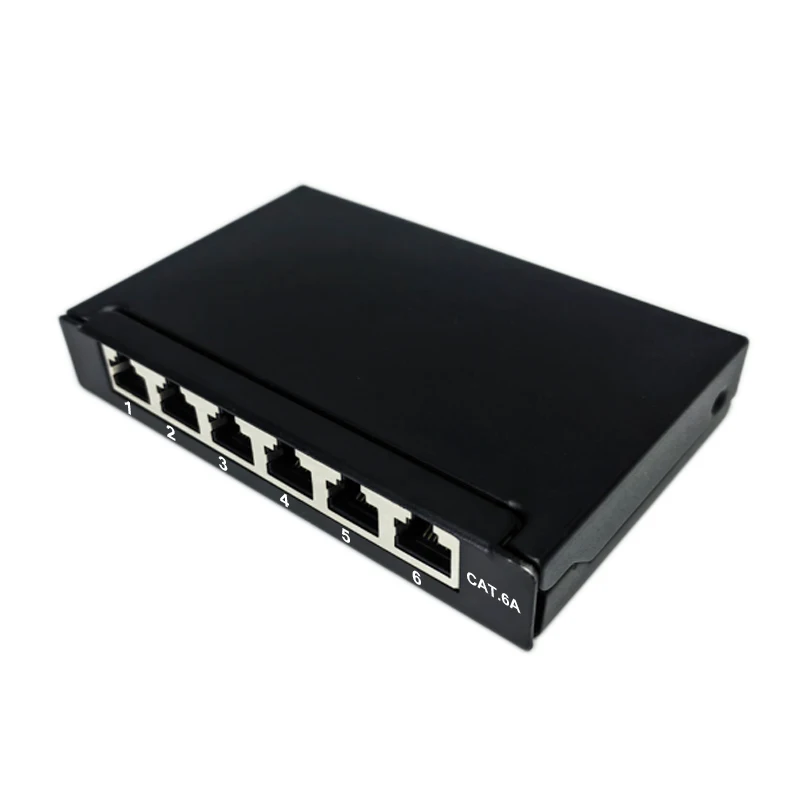 Коммутационная панель 6 портов лидер продаж коммутационная RJ45 CAT6A CAT6 poe