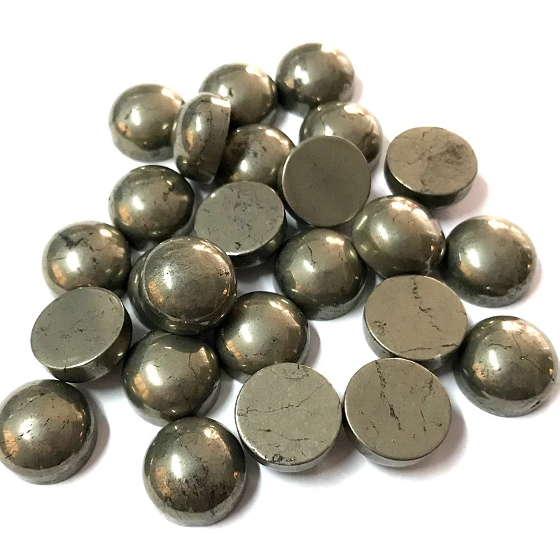 Natural Pyrite Cabochons Gold Color Stone Loose Beads