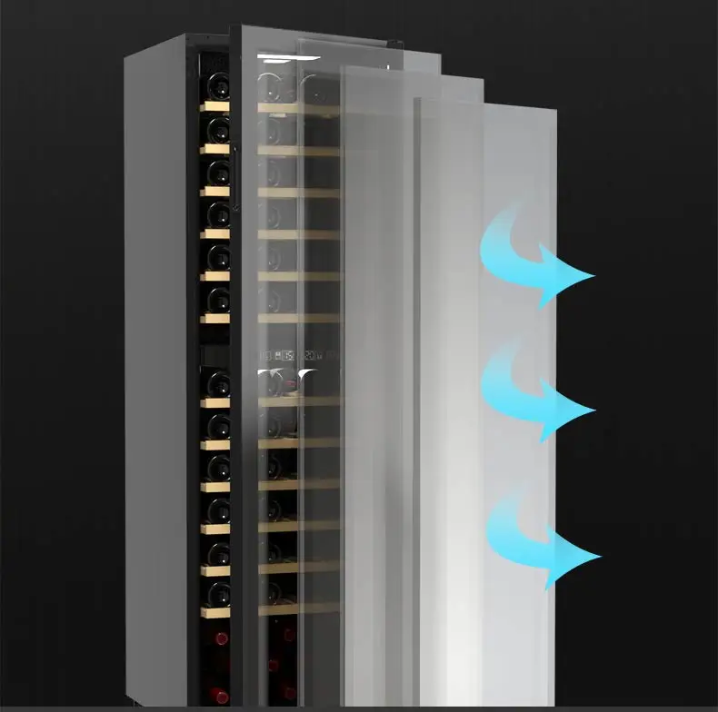 Электронный шкаф для вина с воздушным охлаждением и постоянной температурой 10 напольный