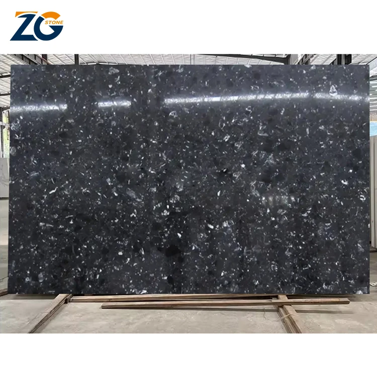 ZGSTONE Popular Design 1200x2400MM Black Marble Slabs Stone Wall Flooring Format Big Size Slab Tile Kitchen Countertops