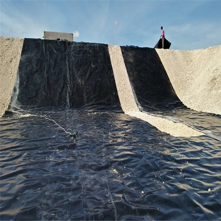 Водонепроницаемая подкладка HDPE Геомембраны 0 5 мм 75 проект свалки для пруда и рыболовства креветок