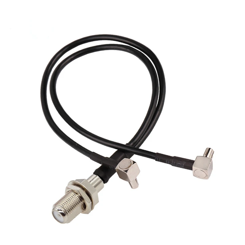 3G/4G Antenna Extension Cable F Female to 2x TS9 Male Right Angle Cable Y Type TS9 F Splitter Combiner RG174 Jumper Pigtail