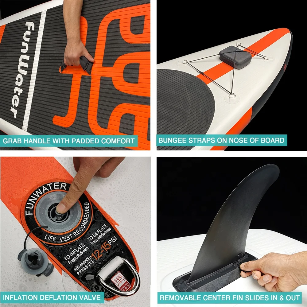 
FUNWATER Drop Shipping sup inflatable paddle board paddelboard surfboard accessories paddleboard surfboard 