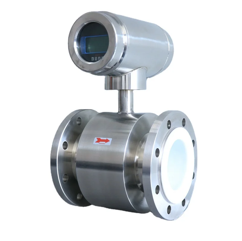 Food Grade Digital Milk Juice SS316 Magnetic Flow Meter Intelligent Beer Electromagnetic Flowmeter
