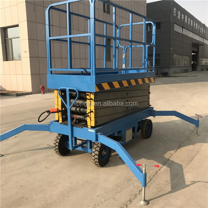 High Quality 10m 14m Mobile Hydraulic Trailer Electric Scissor Lift Table Lifting Platform