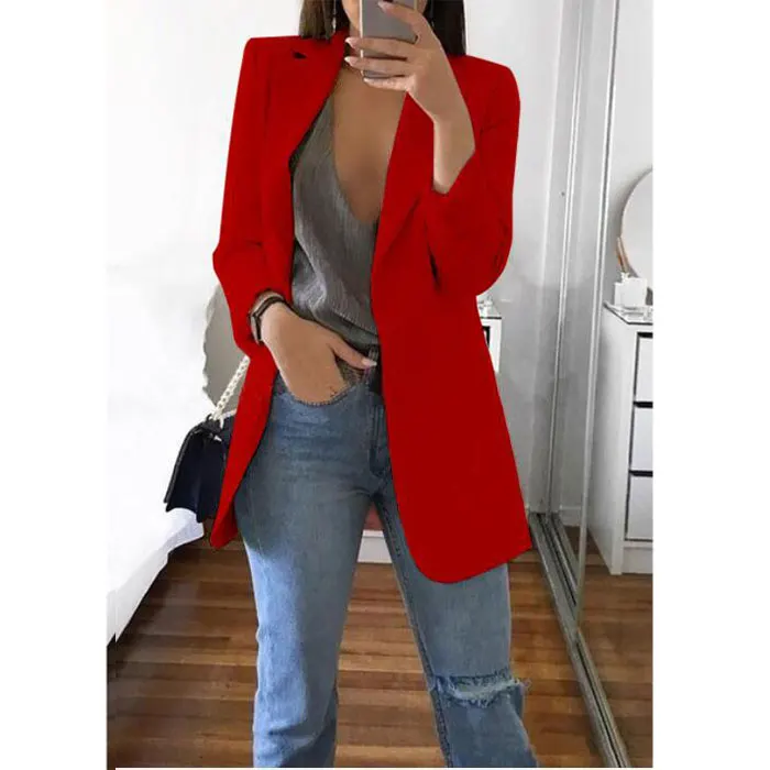 Fashion Slim Blazers Women Autumn Jacket Female Work Office Lady Suit Business 5xl Plus Size Blazer Coat