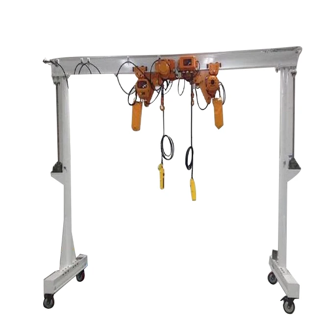 small mobile girder beam crane port 2ton gantri price