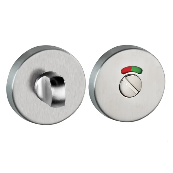 stainless steel WC rosette with bathroom indicator for interior door