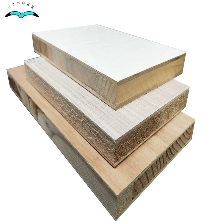12/15/18/25/40mm thickness melamine faced block board manufacture