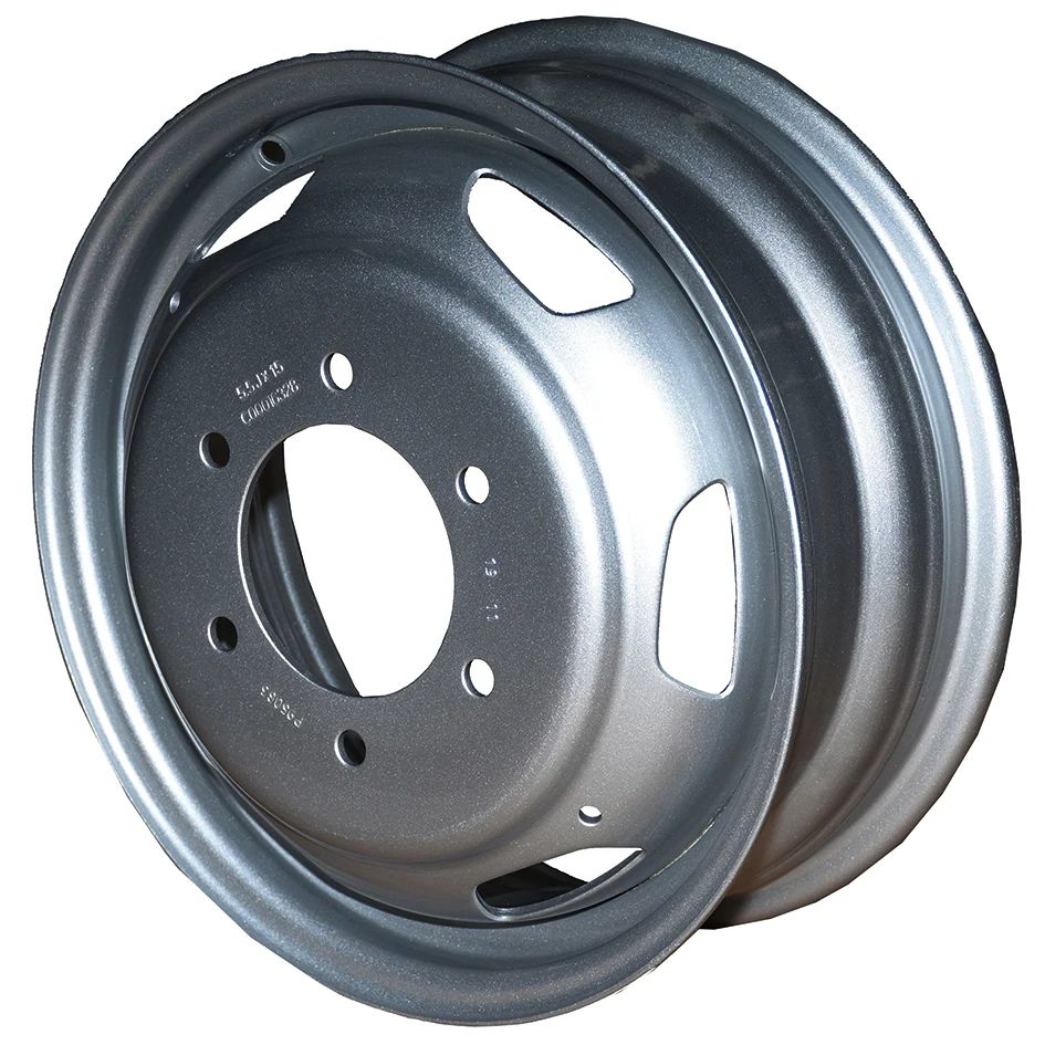 The 5.50F-15 steel ring with 5 hole flat spokes is suitable for forklifts and construction machinery