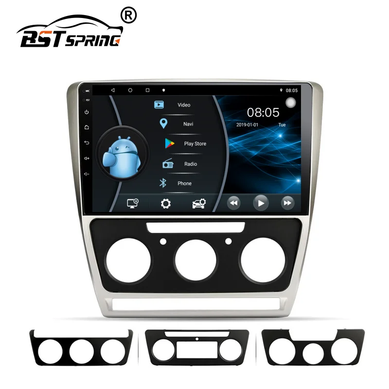 Автомобильный мультимедийный плеер Bosstar система GPS-навигации для Skoda Octavia 2010-2013 автомагнитола на Android с