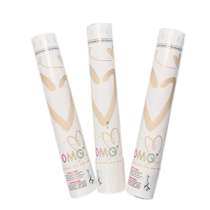 Wedding hand-held salute wedding birthday spray flower tube opening celebration party petal rain ribbon rotating fireworks