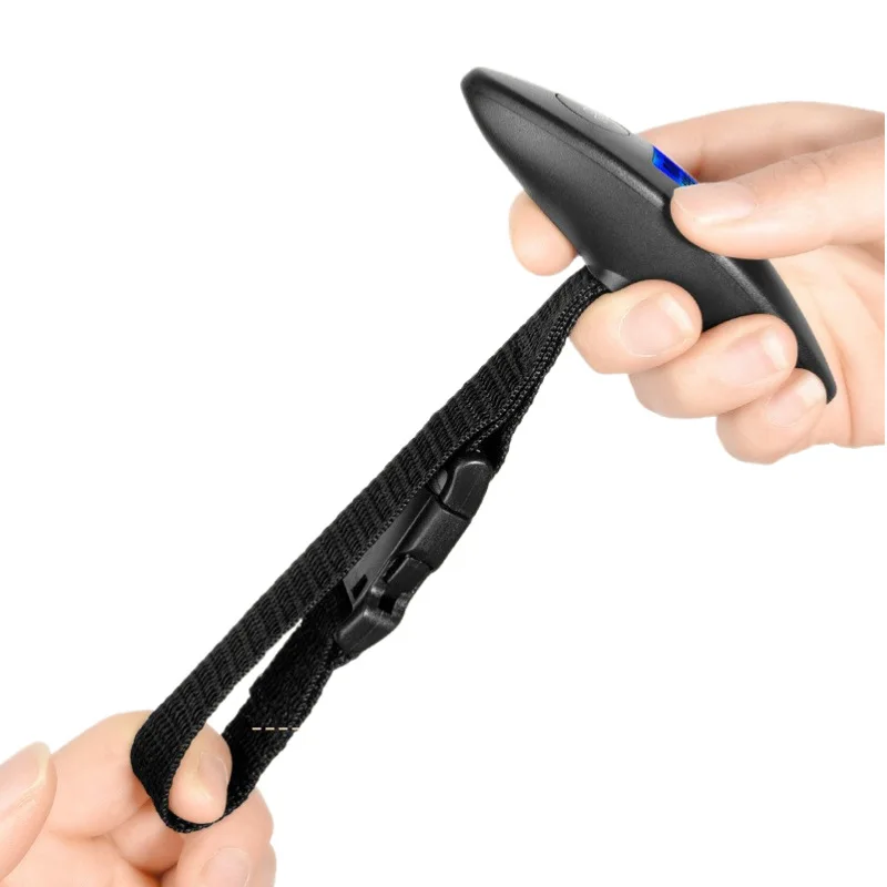 50kg LCD Digital Luggage Scale Portable Electronic Suitcase Scale Handled Travel Bag Weighting Fish Hook Hanging Scale
