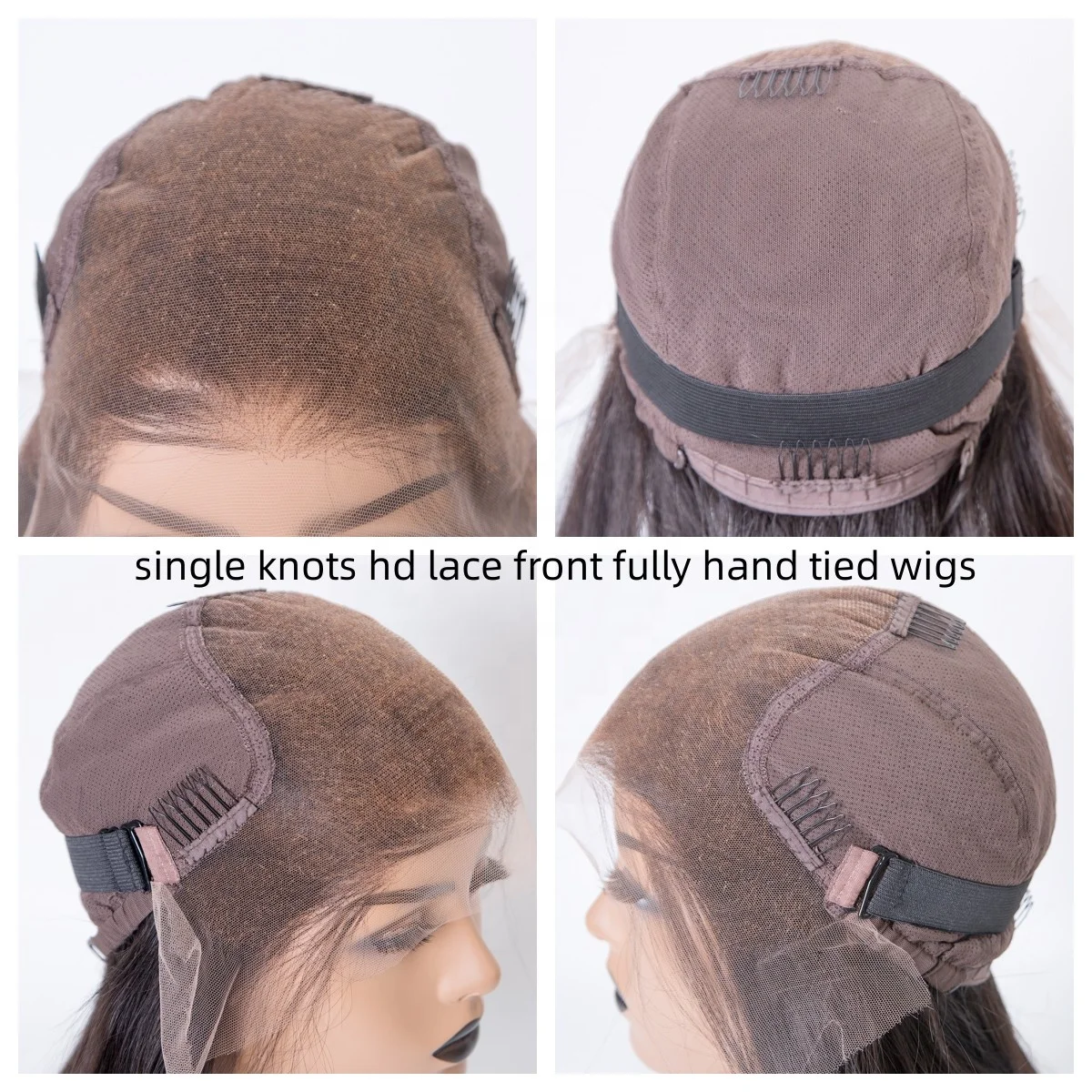 Single knots hd lace wigs wholesale virgin cuticle aligned european human hair lace front fully handtied full lace wigs