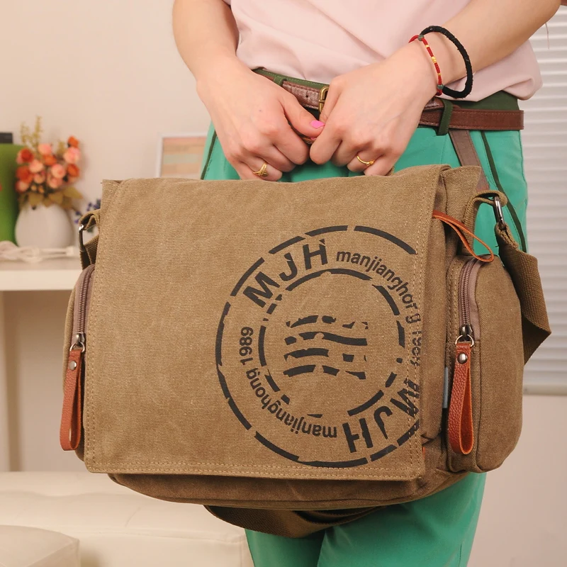 
Wholesale canvas sling bag men messenger crossbody bag 