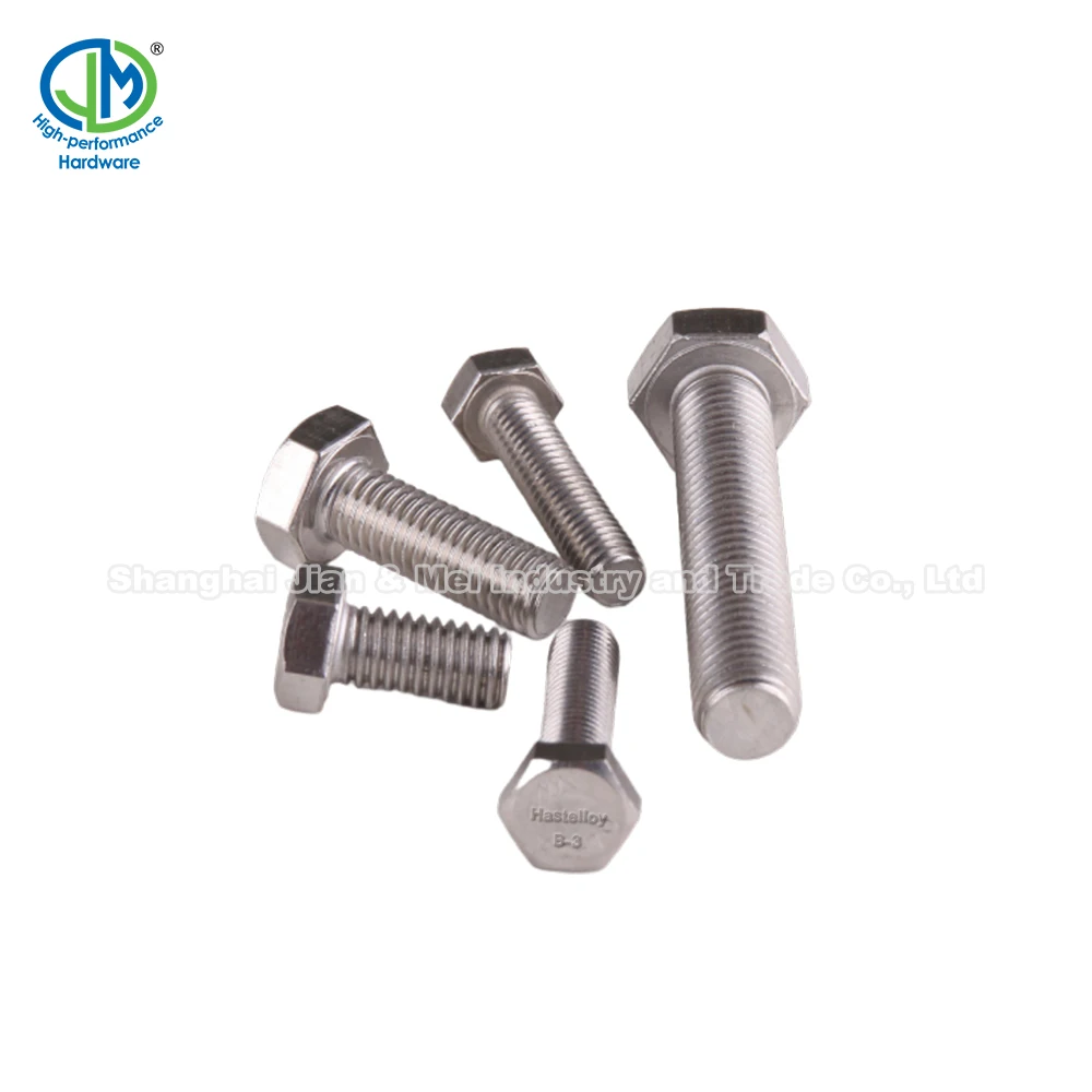 J&M brand Hastelloy B-3 UNS N10675 ALLOY Fastener Hex head bolt