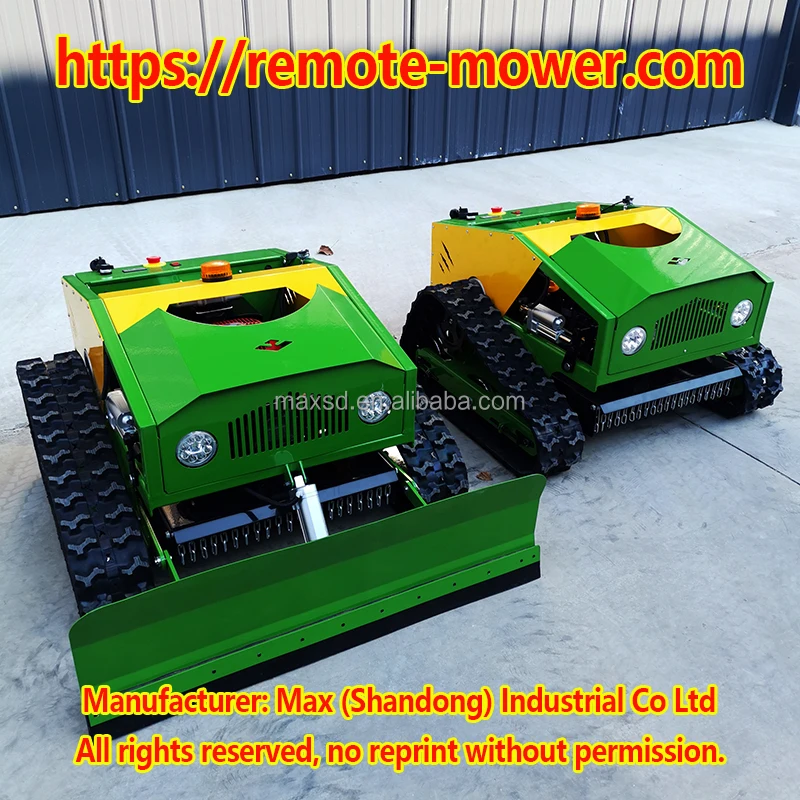Remote Lawn Mower Rubber Tracked Robotic Mower Golf Grass Cutter Machine
