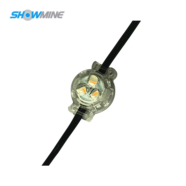 DC12v USC2904 external IC RGBW led pixel lamps 0.72w led pixel dots IP68 3 pcs SMD5050 with lens  20 pcs per string