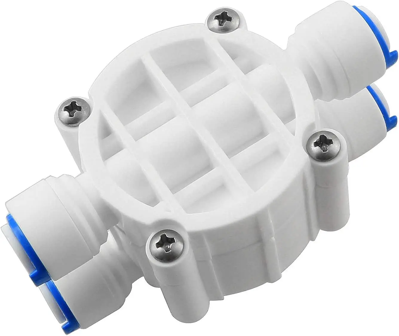 1/4 Inch Push Fit 4-Way Automatic Shut-Off Valve for RO Reverse Osmosis Water Purifier