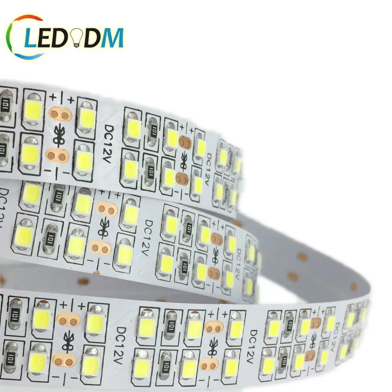 high brightness 12v 24v smd2835 led strip 120led 240led 18w 6500k led tape