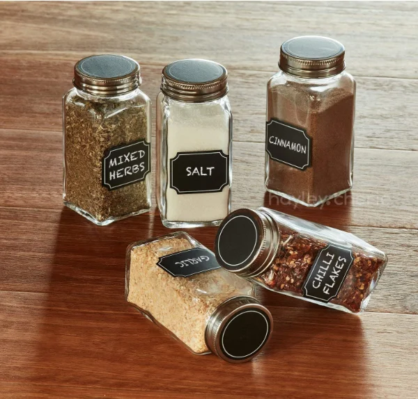 mini glass spicy bottle glass salt pepper shaker