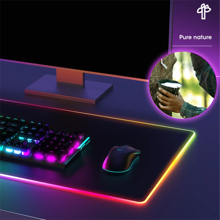 Custom Design Rgb Computer Mouse Pads Large Mousepad Keyboard Desk Mat