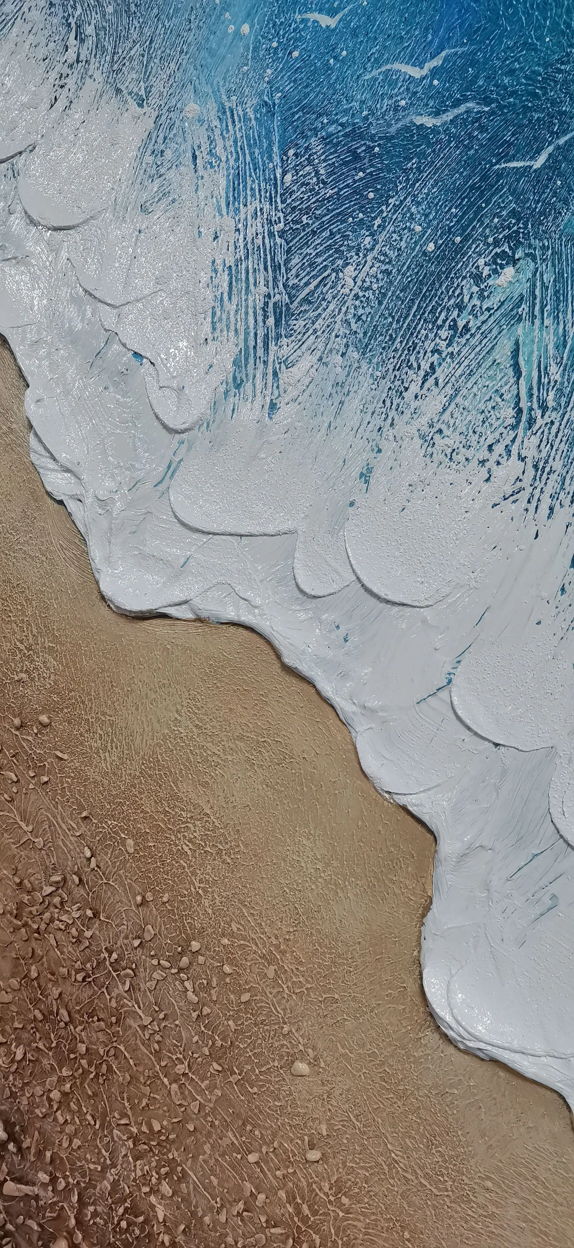 High quality creative custom sea waves beach oil painting canvas wall art for home decor