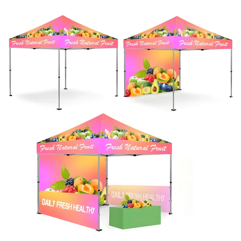 Foreign trade commercial exhibition activities aluminum bracket advertising tent HD color printing folding four corner awning