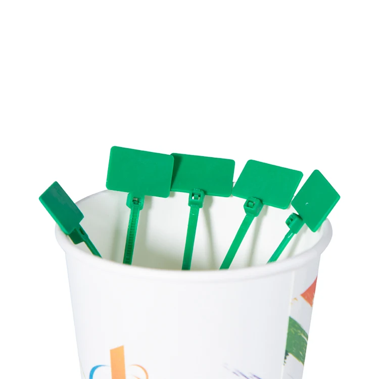 Self locking convenient flexible multi color plastic heavy resistant cable tie tag