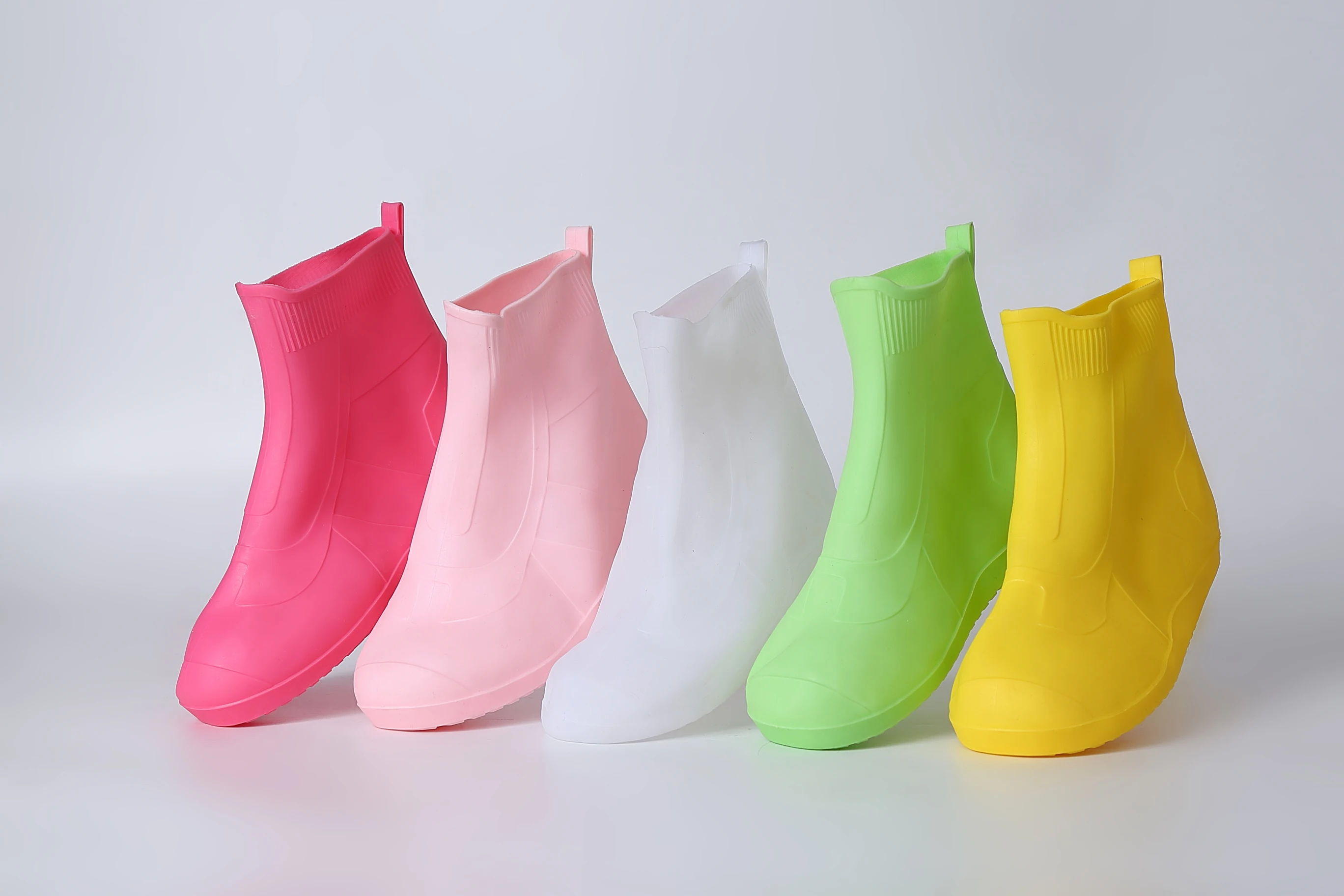 100 Pack Amazon Top Seller Thick Silicone Boots Non-Slip Cycling Reusable Pvc Waterproof Shoe Cover Protector For Unisex