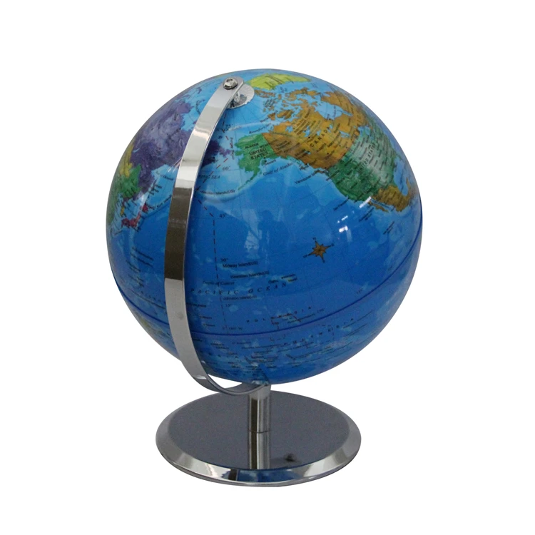 world map globe decor desk earth globe political world globe with metal meridian and base