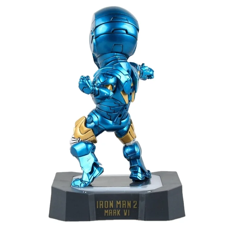 custom made plastic figure toy with led, cartoon character robot figure with lighting, super hero ABS figure with LED eyes