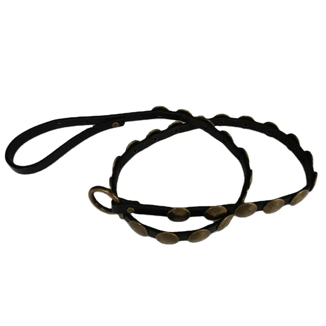 Width 10MM 100% Real Leather Waist Chain High Quality Metal Belt with Round Buckle