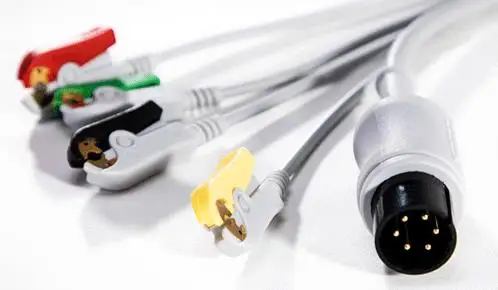 Custom Electrode Medical Snap Button 10 6 3 Lead ECG Cables