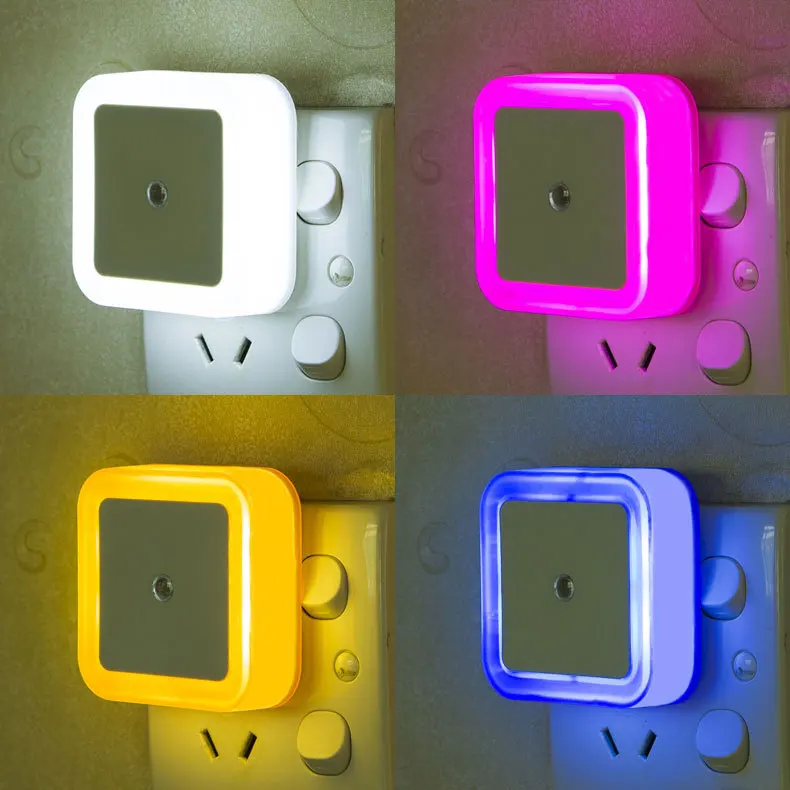smart dusk to dawn integral led wall plug night light motion sensor wireless led night lights wall mounted plug-in night light