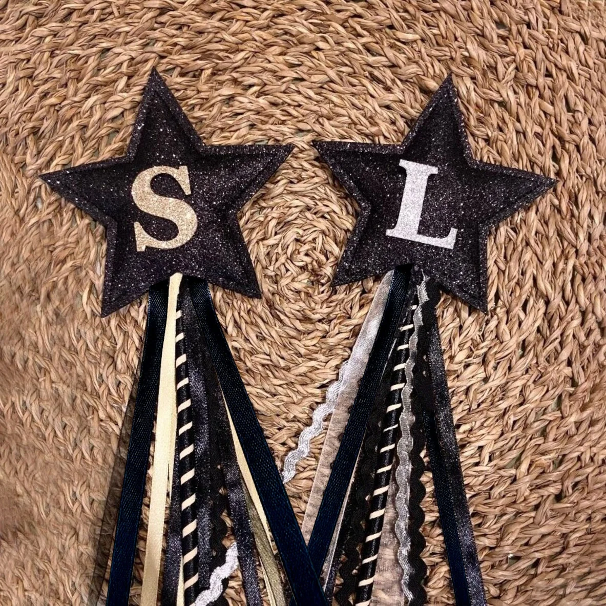 Custom Star Fairy Wand Magic Stick Wand Easter Party Lovely Letter Star Sparklers Princess Fairy Stick Wand