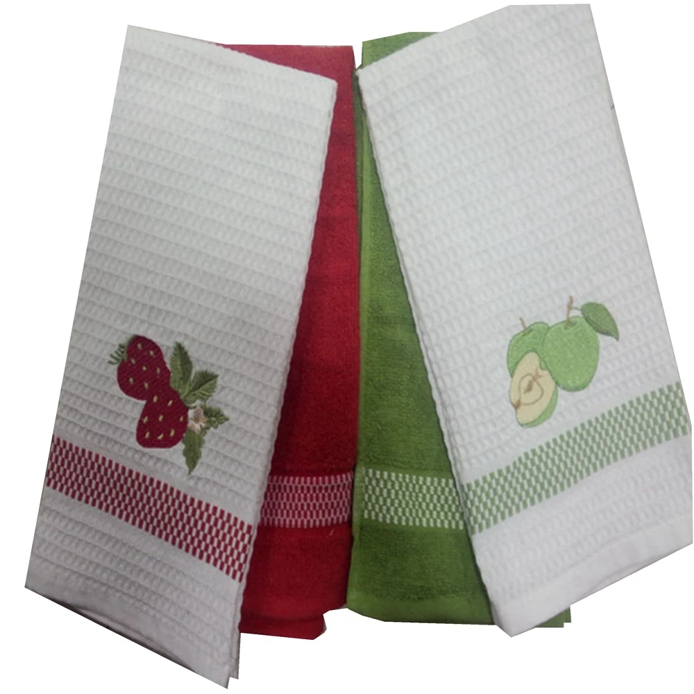 High quality Chef Embroidered Kitchen Absorbent Kitchen  Flour Sack tea Towel Dish Cloth