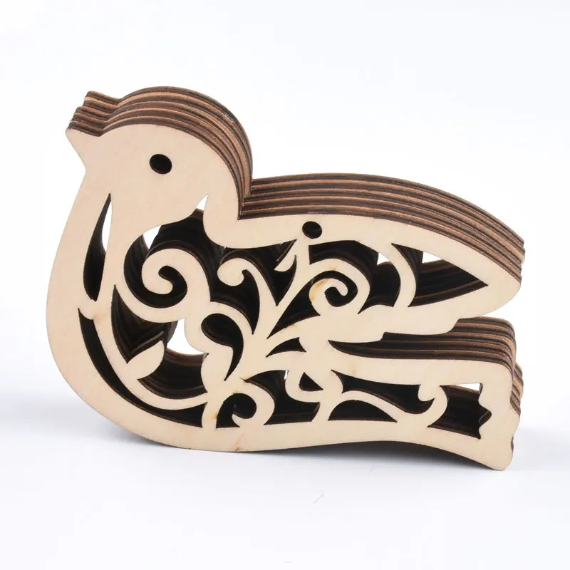 Hot Selling Wooden Crafts Plank Laser Processing Engraving MDF Cutting Basswood Peach Wood Punching