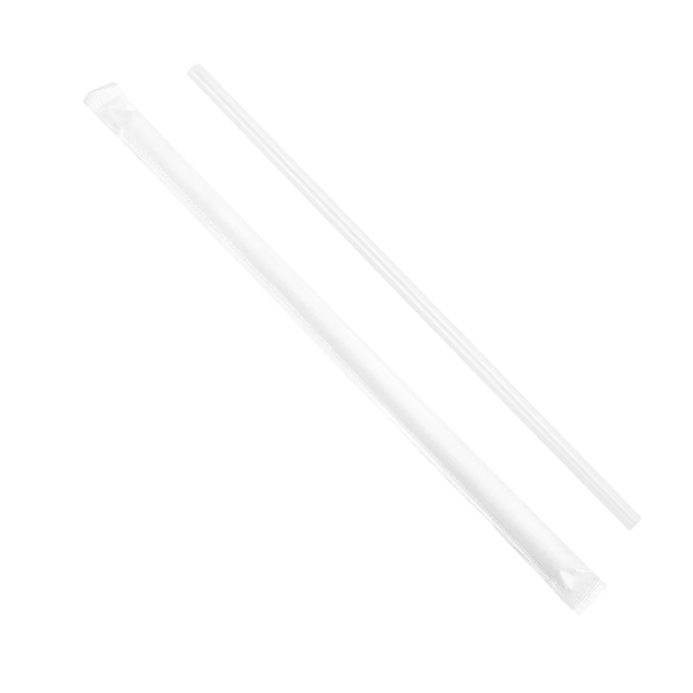 Hot selling pla boba straws black white green transparent straws pla disposable packaging straws